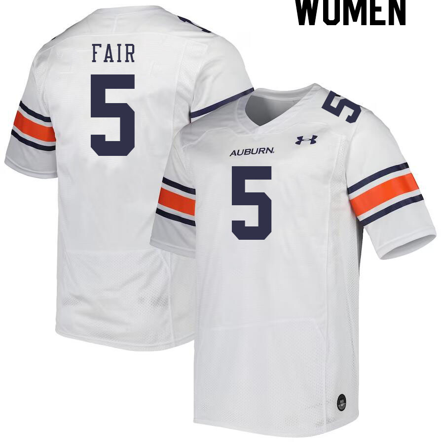Women's Auburn Tigers #5 Jay Fair White 2023 College Stitched Football Jersey